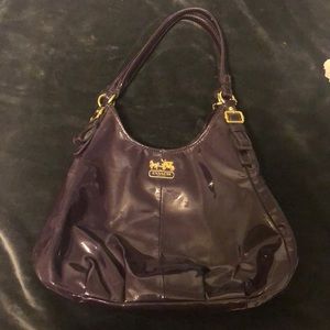 Purple coach purse